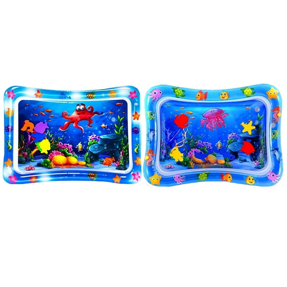 Set de 2 Cojines y Tapete de Estimulación Temprana para Bebés Ecobaby Original, Colores Vibrantes