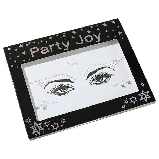 Seitruly Joyas para los ojos, pegatinas de diamantes de imitación, cuentas de cristal sin pegamento, purpurina, maquillaje facial, joyería, Tratamientos faciales HF-106 color perla