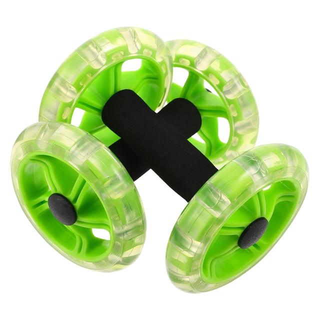 GAXIRE 1Par De Ejercicio Abdominal Con Rodillo Doble Verde Para Entrenamiento Completo Del Núcleo
