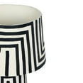 thumbnail image 4 of Minori Black Striped Papier Mache Table Lamp, 4 of 7