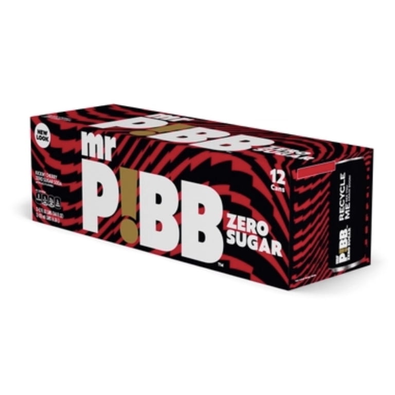 Mr Pibb Zero Sugar, 12 oz, 24 pack, cola beverage, no sugar