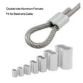 thumbnail image 3 of Durable Sliver Crimp Sleeve Aluminum Double Hole Cable Clip 8-Shape M1 To M12 Fixing Clip Wire Ferrules, 3 of 6