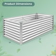 thumbnail image 3 of Gymax Plate-Bande Surélevée Grand Kit de Jardinière en Métal pour Légumes Herbes 6 Pieds x 3 Pieds x 2 Pieds, 3 of 10