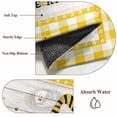 thumbnail image 2 of Gnomes Bees Kitchen Runner Rug 2.7x5 Washable Runners for Hallway Non Slip Spring Daisy Wooden Grain Yellow Plaid Large Area Rug Indoor Floor Carpet for Bathroom Laundry Entryway Bedroom Living Room, 2 of 8