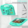 thumbnail image 5 of SaniMore Kids Case for Samsung Galaxy Tab A9 Tablet 8.7" (SM-X110/X115/X117), EVA Shockproof Rotate Handle Folding Stand Cute Bear Cover for Boys Girls, Mint, 5 of 9