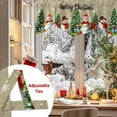 thumbnail image 5 of Merry Christmas Tie Up Valances Curtain, Cute Snowman Trees Gifts Snowflake Linen Adjustable Rod Pocket Short Window Treatment Tie Up Curtains Valances for Kitchen Living Room Bathroom 42x18 Inches, 5 of 9