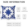 thumbnail image 2 of Blue And White Pioneer Flower Pillow Covers,Blue And White Pioneer Flower Throw Pillow Covers 18"×18" ,Living Room Sofa Couch Pillow Covers,Decorative Pillow Covers, 2 of 7