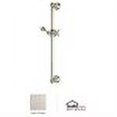thumbnail image 2 of 1200STN Shower Bar with White Resin Cap on Cross Handle in Satin, 2 of 2