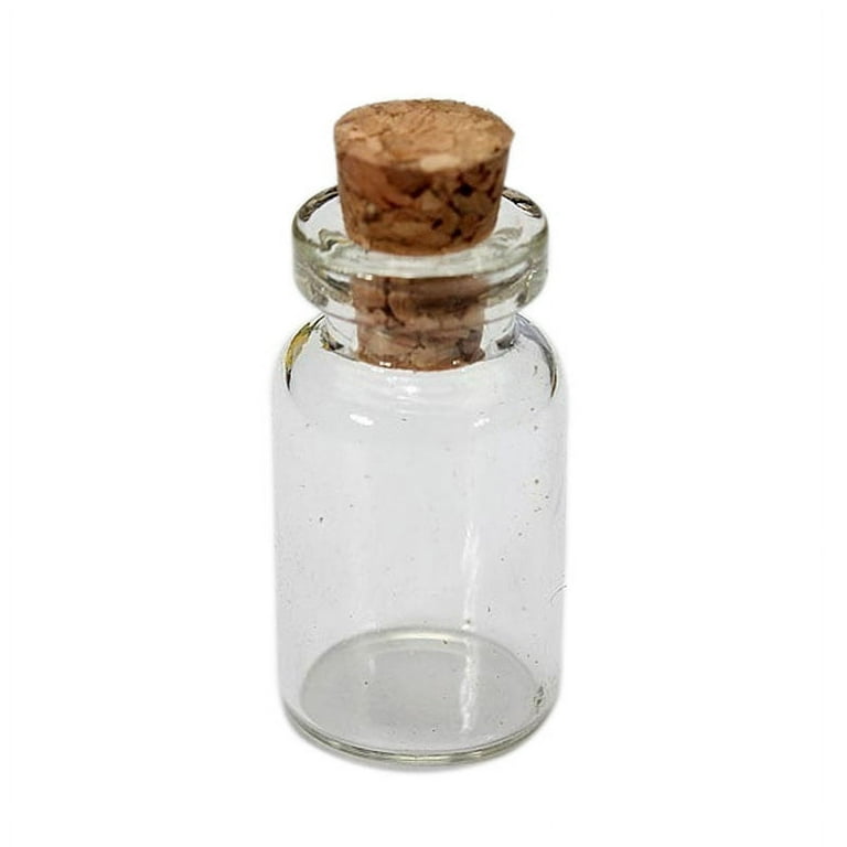 10Pcs Glass Bottles Clear Small Vials Empty Mini Jars With