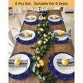 thumbnail image 4 of 15 Inch Round Placemats Set of 6, Blue Christmas Snowflakes Non Slip Heat Insulation PP Table Mats, Modern Xmas Winter Minimalist Washable Place Mats for Kitchen Dining Party Table Decor, 4 of 7