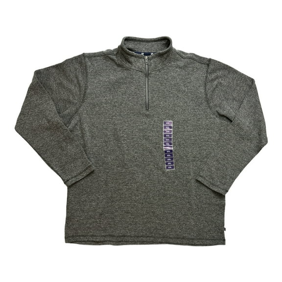 Gap Men's Long Sleeve Half Zip Mock Neck Warm & Stylish Sweater (Dark Shadow, L)