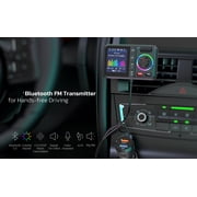 Car mounted Bluetooth FM transmitter, new OLED color screen MP3 music player, supports QC3.0 fast charging, hands-free calling, large screen plug-in USB flash drive Bluetooth FM transmitter.