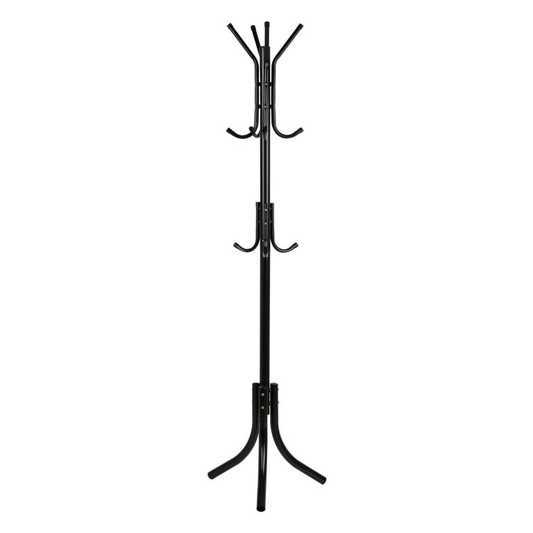 Mind Reader Freestanding Coat Rack Hall Tree Coat Tree Metal 18 L x 18 W x 68.5 H Black Walmart
