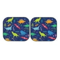 thumbnail image 7 of Naloa Dinosaurs Adventure With Palms And Tropical Leaves 2 Piece Foldable Car Sun Shades, Car Windshield Sunshade, Front Window Sunshade for Car, Truck, SUV - Large, 7 of 7