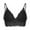 Black, variant on Women's Lace Edge Vertical Stripe Back Bra Padded Bra Wireless Lingerie For women