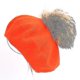 thumbnail image 4 of Invierno Elegante, Piel de Mapache, Boina con Pompones, Gorro Capblue-1254, 4 of 4