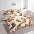 thumbnail image 2 of jejeloiu Cowboy Boot Cactus Floral 7pcs Bedding Comforter Set Kids,Beige Western Print Queen Bedding Sets,Reversible, 2 of 7