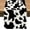 Black and White, variant on Linen Cow Print Table Runner 108 Inches Long Farm Cowboy Themed Birthday Party Decoration Dining Room Kitchen Home Decor