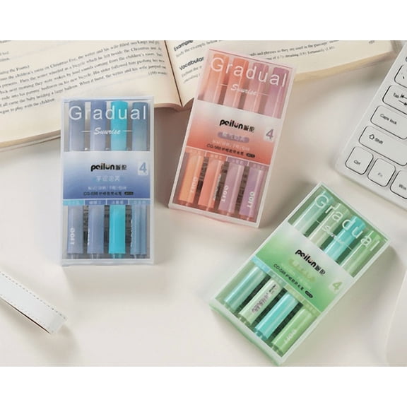 Highlighter Pen, Soft Pastel Ink, No-Bleed, Slim Barrel, for Journaling, Note Taking, Bible Study, Planner - Muted Color