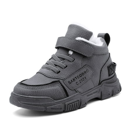 

Boys Girls Kids Winter Hiking Shoes Waterproof Velcro Non-Slip Outdoor Hiking Boots for Children