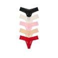thumbnail image 1 of Tanga Victoria's Secret Lace para mujer (talla S), paquete de 5, 1 of 6