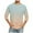Mint Green, variant on Ndbuld Shirts for Men Mens Henley Short Sleeve T-Shirt Cotton Casual Shirt Men Print Round Neck Casual Fashion Short Sleeve Round-Neck Blouses Shirts M-5XL,Blue L