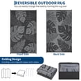 thumbnail image 4 of Reversible Patio Mat – Waterproof Plastic Straw – Tropics Palm Leaves Design – RV, Deck, Balcony, Porch & Beach – Modern Camping Outdoor Rug, 4 of 27