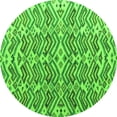 thumbnail image 1 of Ahgly Company Indoor Round Abstract Green Modern Area Rugs, 5' Round, 1 of 4