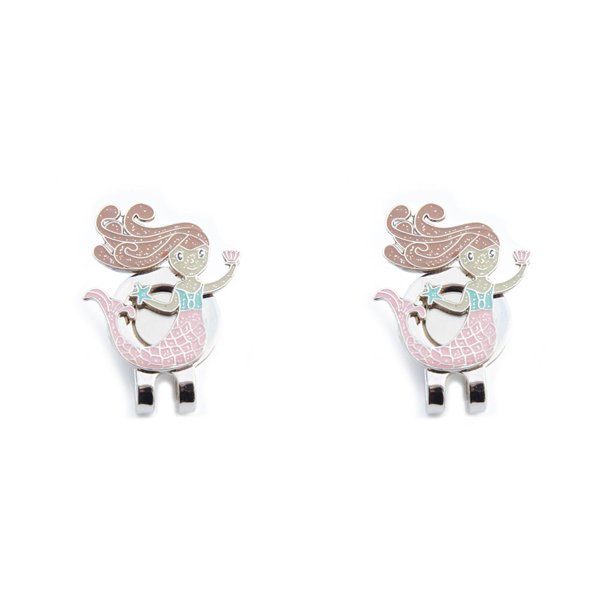 Greeniant Clip de Metal para sombrero de Golf de 33mm, abrazadera de posicionamiento portátil antioxidante para poner en verde, marcador de Rosado 2piezas