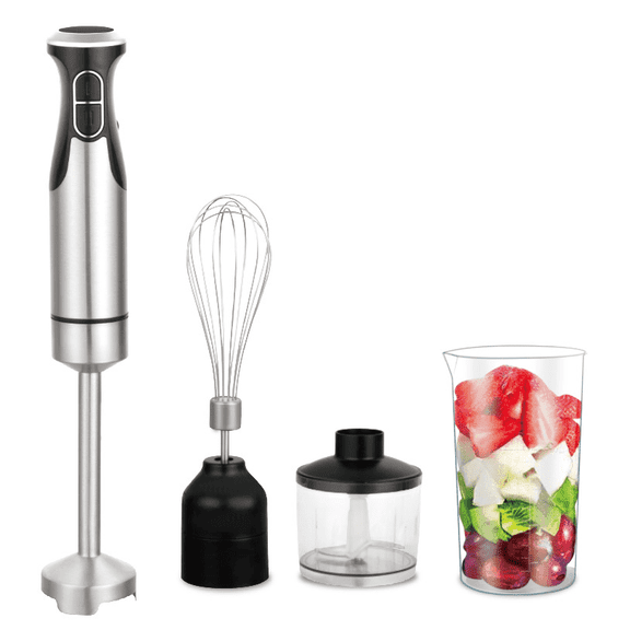HANGJIE 400W 4-in-1 Corded Immersion Hand Blender Set with Chopper, Whisk and Beaker