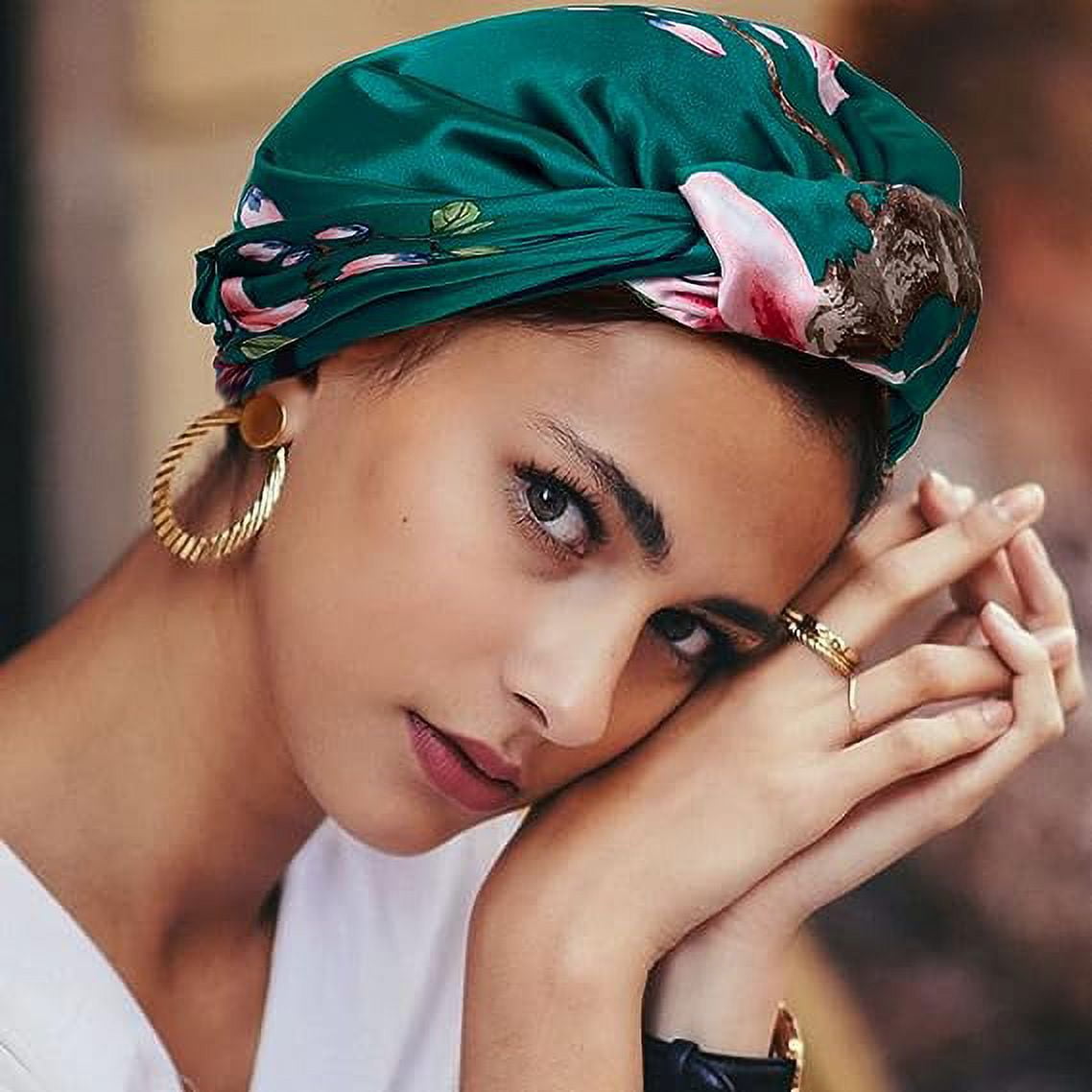 35'' Satin Fashion Wrap Scarves for Women, 4PCS Large Square Silk