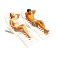 thumbnail image 1 of Juego de pareja de escala 1:87 Zulema sillas de playa en miniatura Blanco, 1 of 8