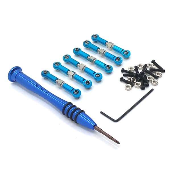 Vogacara Biela de coche con Control remoto de 6 uds, piezas de vehículo controladas ajustables, repuesto de montaje de coches para WLtoys silver Kits de construcción modelo azul Vogacara FN001591-01