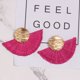 thumbnail image 2 of Moda mujer señora chica trenzada borla colgante pendientes decoración joyería accesorio (rosa), 2 of 2