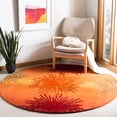 thumbnail image 3 of SAFAVIEH Soho Fiesta Geometric Area Rug, Rust/Multi, 6' x 6' Round, 3 of 9