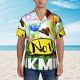 thumbnail image 2 of Lsque Pikmin Pattern Hawaiian Shirt for Men Unisex Summer Beach Casual Short Sleeve Cotton Linen Button Down Shirts-XX-Large, 2 of 6