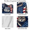 thumbnail image 4 of luoweisi Men's Beach Shorts Quick Dry Swim Trunks with Mesh Lining American Flag and Animals S, 4 of 5