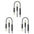 thumbnail image 1 of Baohd Car Stereo AUX Cable Wire Control Computer Headphone Handsfree Phone Call Wire Control 3.5mm Audio Cord black 3Set, 1 of 6