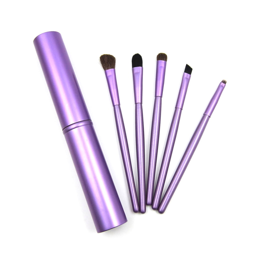 5Pcs/set Compact Eye Makeup Brush Soft Bristle Hair Portable Cosmetics