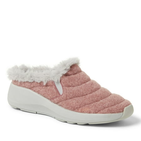 

Dearfoams Women s Amaya Sleeper Wedge Indoor/Outdoor Mule Slip Ons