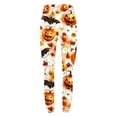 thumbnail image 5 of UVEASISHA Halloween Tights for Women Funny Cute Pumpkin Ghots Print Workout Leggings Holiday Casual High Waisted Yoga Pants Seamless Running Leggings Multicolor S, 5 of 5