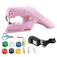thumbnail image 1 of Household Ergonomic Desktop Mini Handheld Double Thread Beginner Travel Tool Portable Needlework Electric Sewing Machine, 1 of 5
