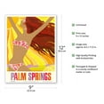 thumbnail image 2 of Palm Springs - California Sun - Vintage Airline Travel Poster c.1960s - Master Art Print (Unframed) 9in x 12in, 2 of 4