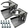 thumbnail image 3 of Tihood 2 Pcs Porte-Boisson Pliable Réglable avec Vis Porte-Gobelet Réglable pour BateauMarin Voitureavane (Gris), 3 of 4