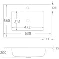 thumbnail image 6 of 25" Solid Surface Polyurethane Resin Streamline Vanity Top with Sink-Durable, Consistent Cappuccino Color, Easy-to-Clean, Built-in Overflow, Single-Hole Faucet Mount, 6 of 6