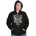 thumbnail image 4 of Land of the Free Because of the Brave Zip Up Hoodie Men's Women's Brisco Brands M, 4 of 6