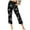 Black, variant on Aoochasliy Womens Pants Petite Women's Printing Straight Leg All-Match Casual Pants 7-Point Pants Plus Size