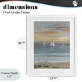 thumbnail image 4 of Stupell Industries Coastal Coastal Sailboats At Twilight White Framed Print Under Glass, 17 x 21, by Sally Swatland, 4 of 8