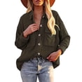 thumbnail image 3 of Oversized Baggy Cotton Linen Button Down T-Shirt Blouse Tops For Women Ladies Vintage Winter Thin Linen V-Neck Tunic Tops Basic Tee OL Office Work T-Shirt, 3 of 5