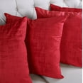 thumbnail image 2 of Home Soft Things Textured Velvet 4 Piece Pillow Shell Set - Tango Red - 20" x 20", 2 of 2